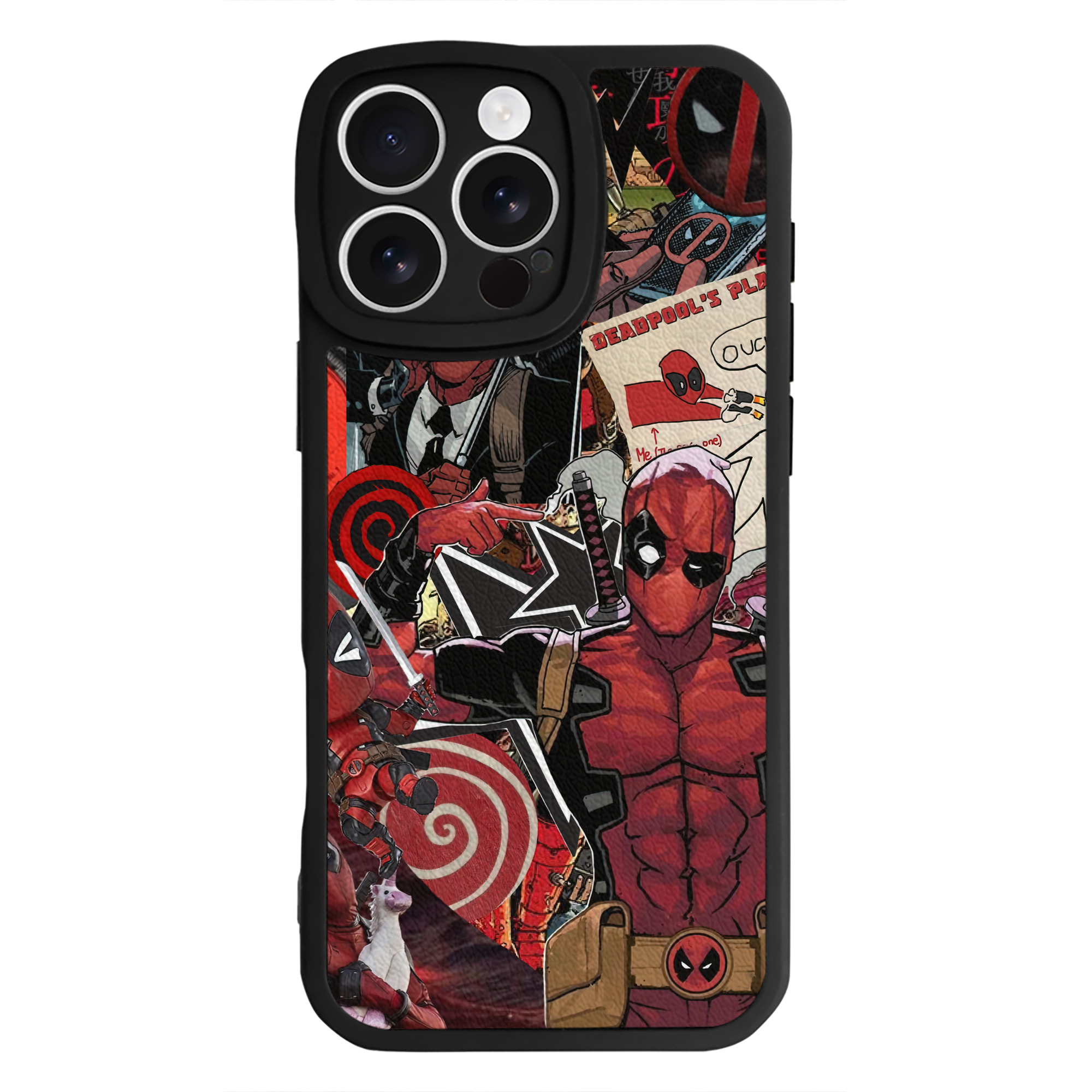 （画像用） Deadpool デッドプール 【iPhone 16シリーズ対応】シリコンスマホケース（レザー調） 材質：シリコン